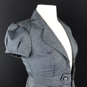 IZ Byer Puff Sleeve Dark Gray Jacket